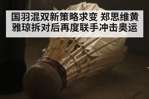 国羽混双新策略求变 郑思维黄雅琼拆对后再度联手冲击奥运